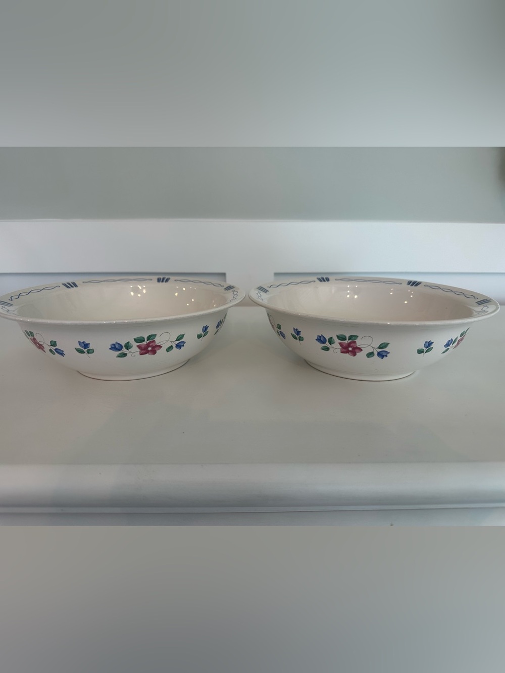 Vintage Pfaltzgraff Bonnie Brae 9.5” Serving Bowls Set of 2